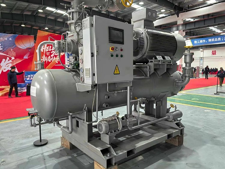 開放型一段スクリュー冷凍圧縮機ユニット